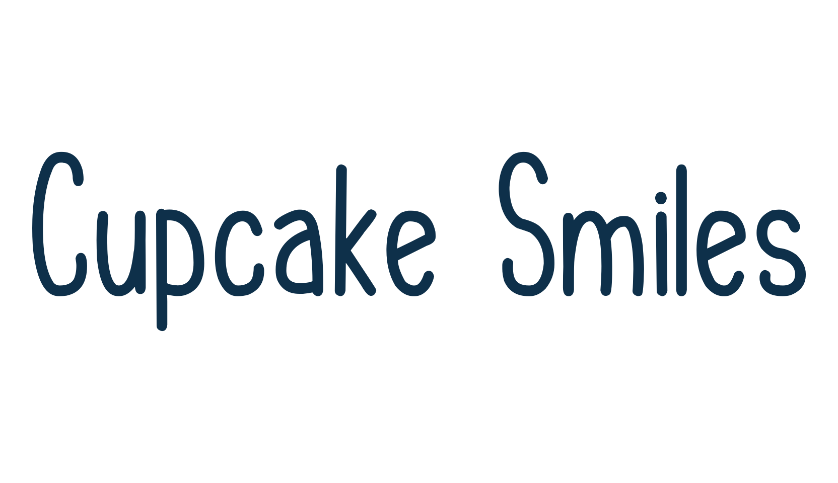 Cupcake Smiles, script handwritten fancy decorative calligraphy font preview
