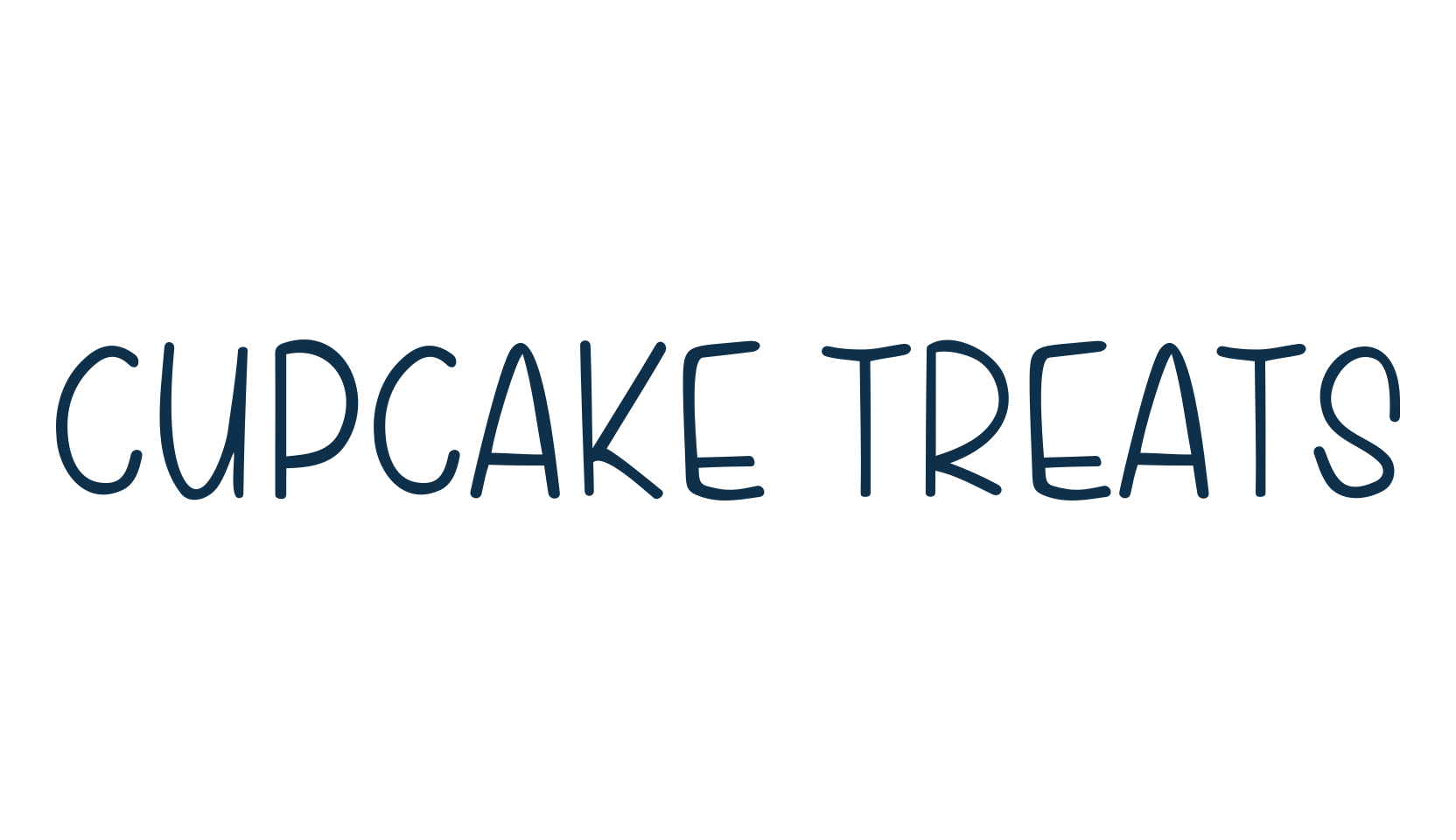 Cupcake Treats, script handwritten fancy decorative calligraphy font preview