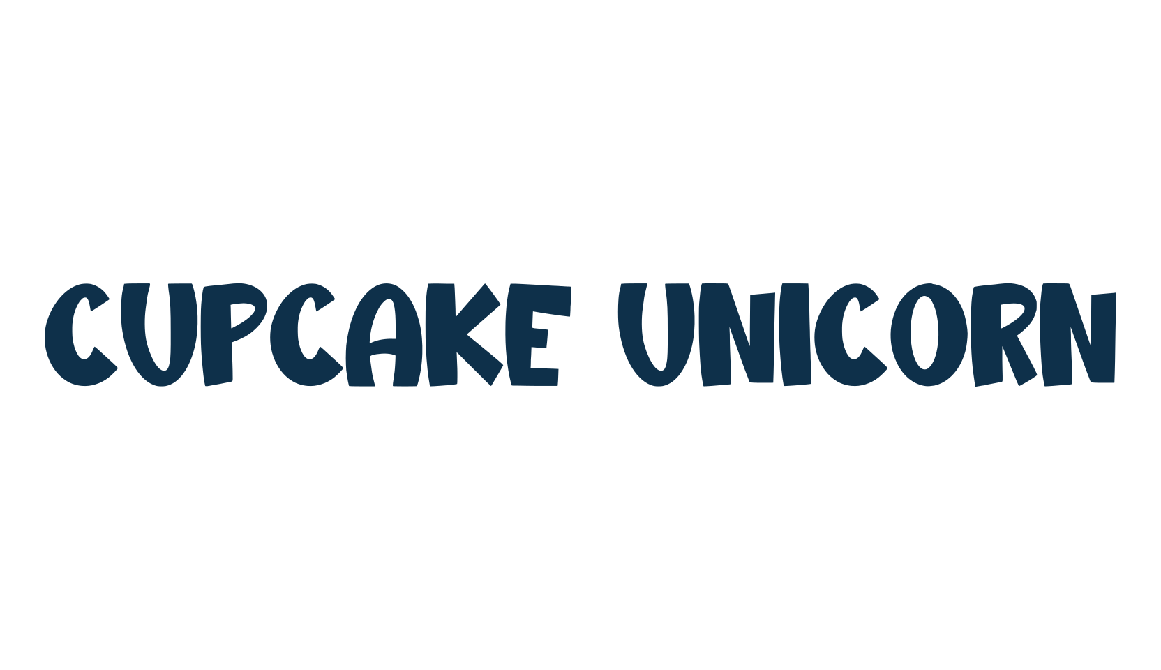 Cupcake Unicorn, cartoon font preview