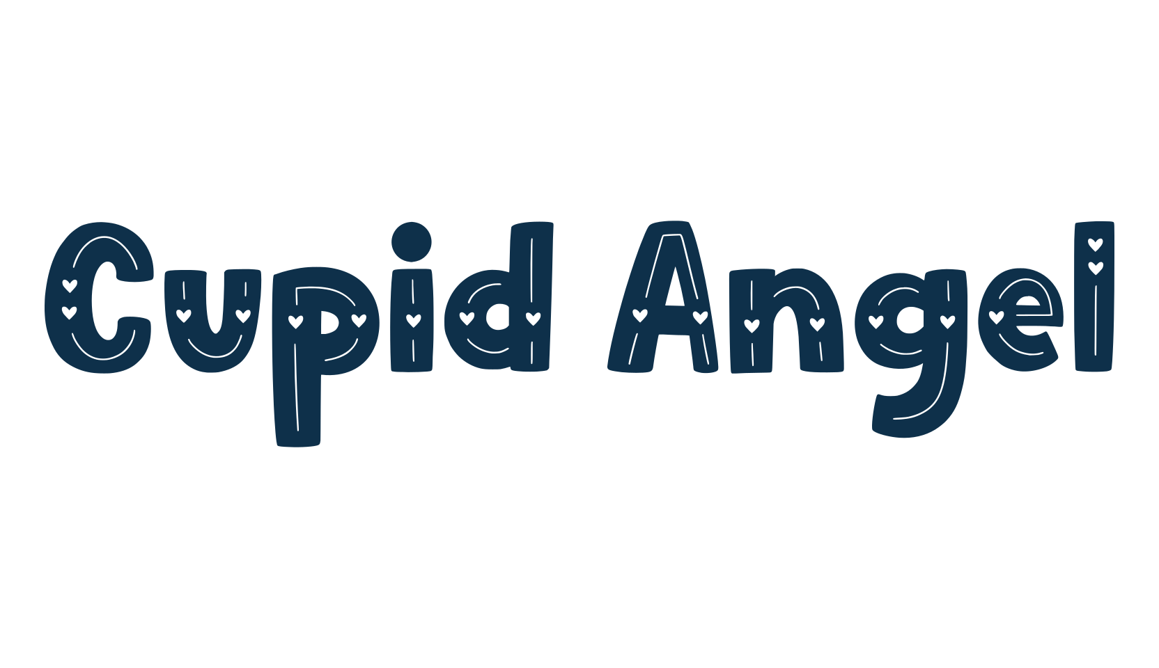 Cupid Angel, fancy decorative font preview