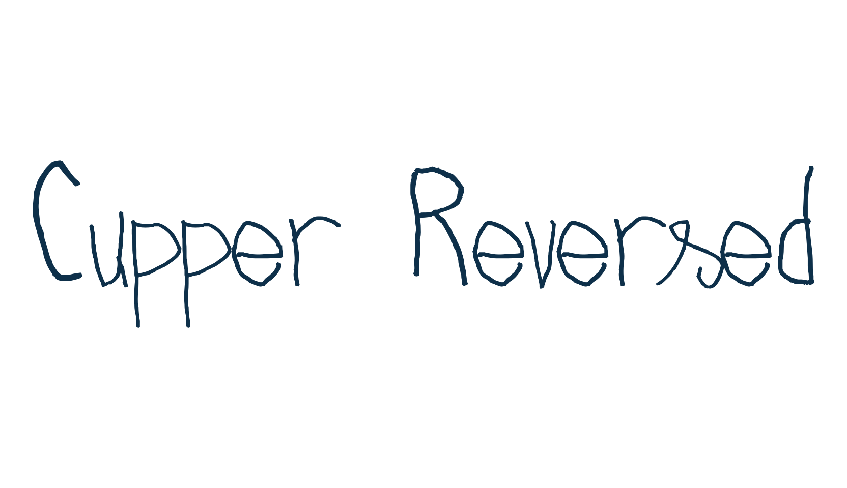 Cupper Reversed, script handwritten fancy decorative calligraphy font preview
