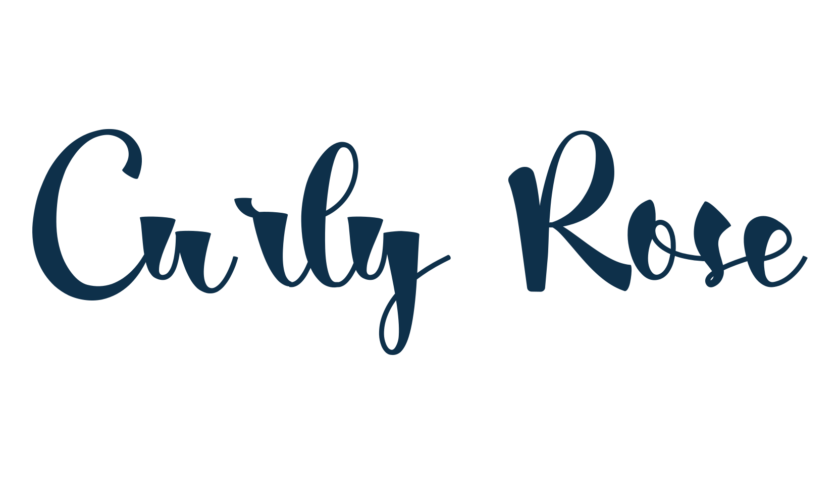 Curly Rose, fancy various decorative script calligraphy font preview