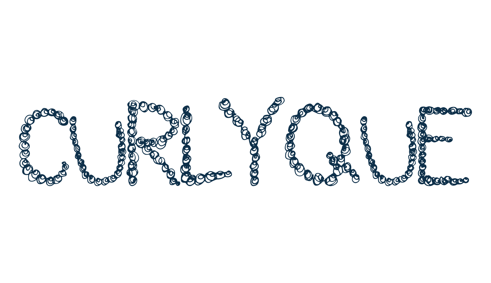 CurlyQue, fancy decorative font preview