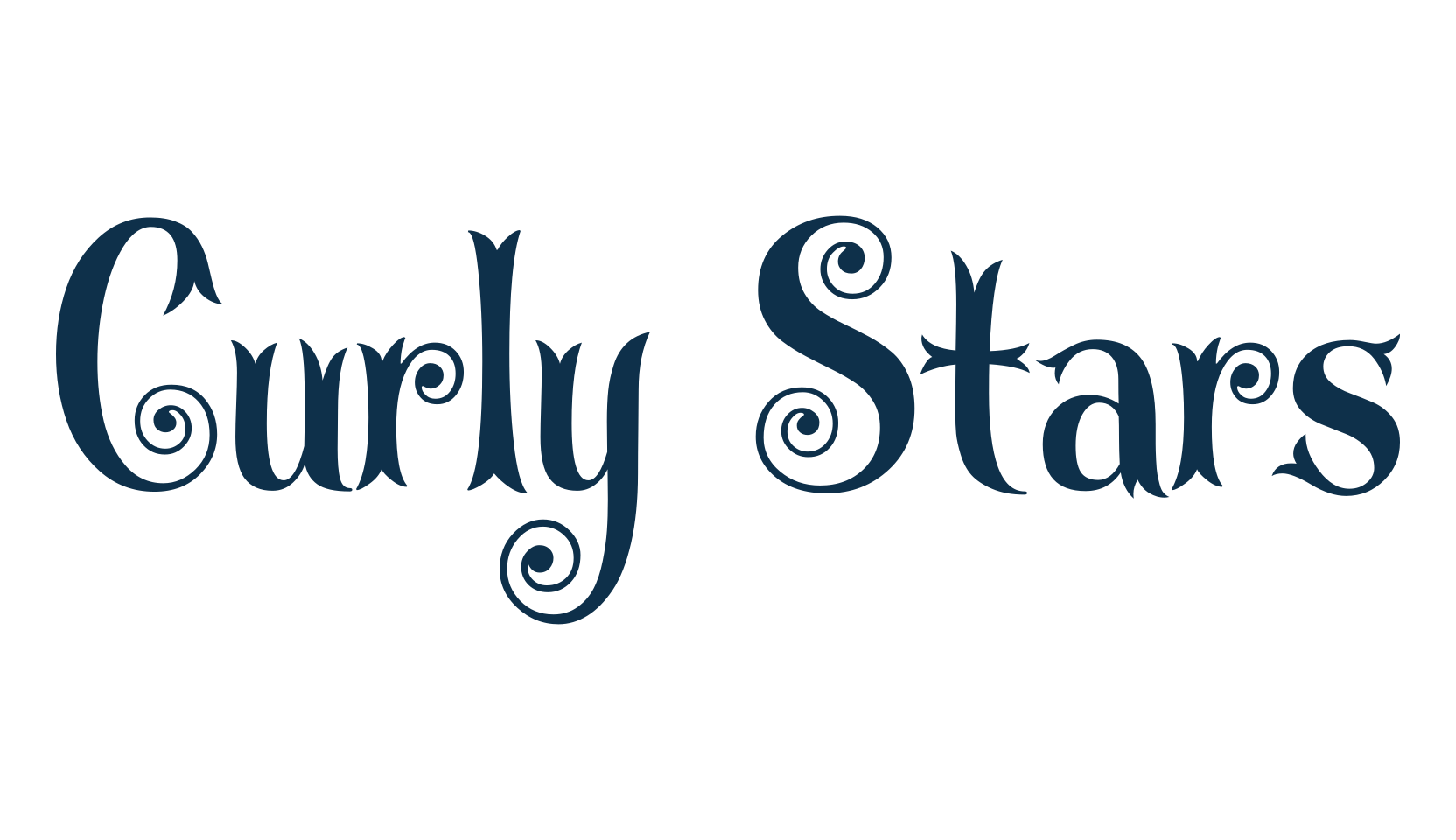 Curly Stars, curly font preview