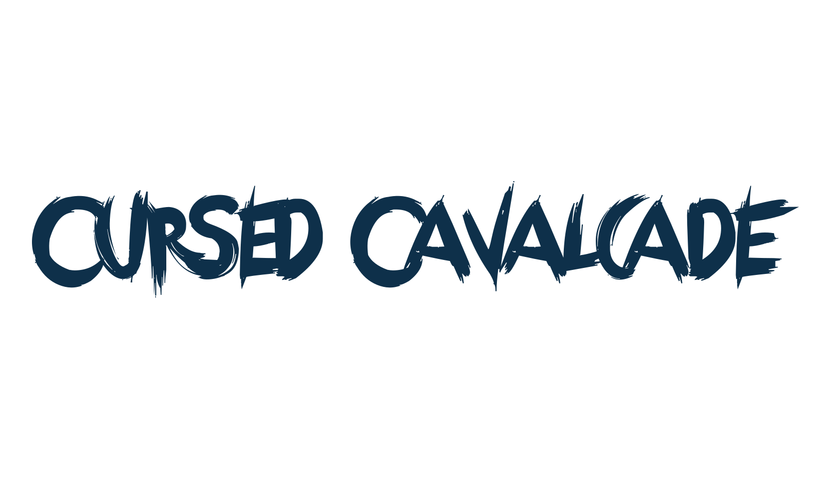 Cursed Cavalcade, script trash fancy decorative calligraphy font preview