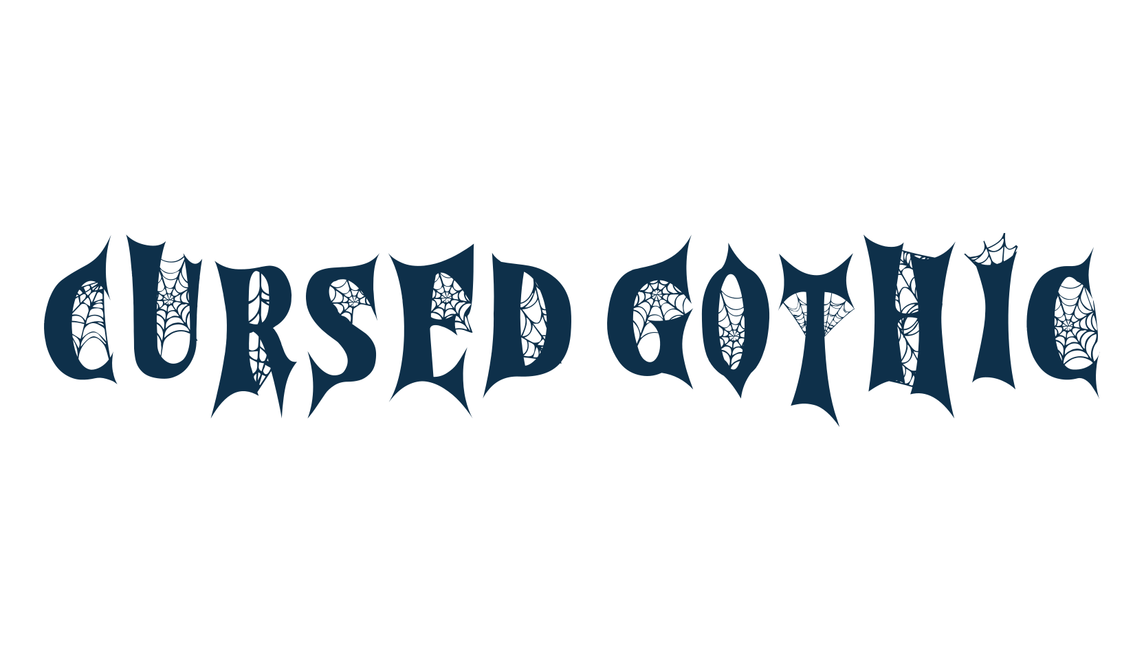 Cursed Gothic, display market font preview