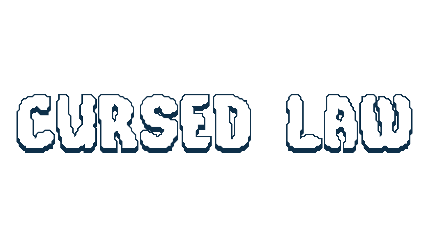 Cursed Law, fancy various decorative font preview