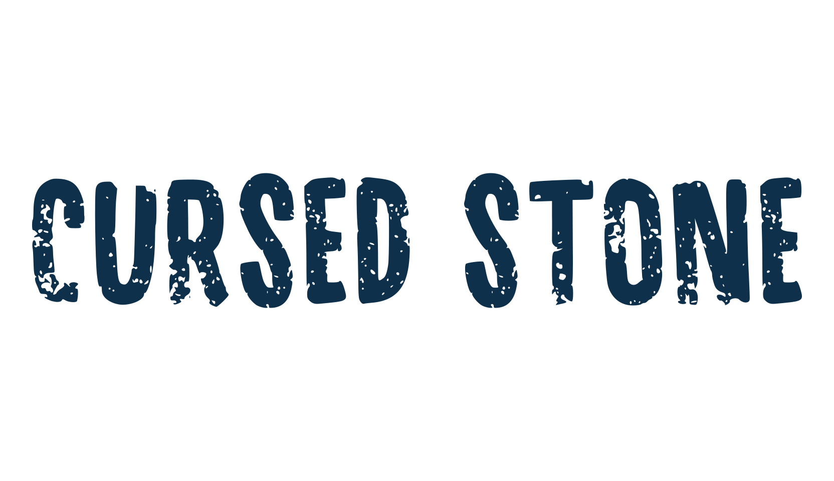 Cursed Stone, eroded font preview