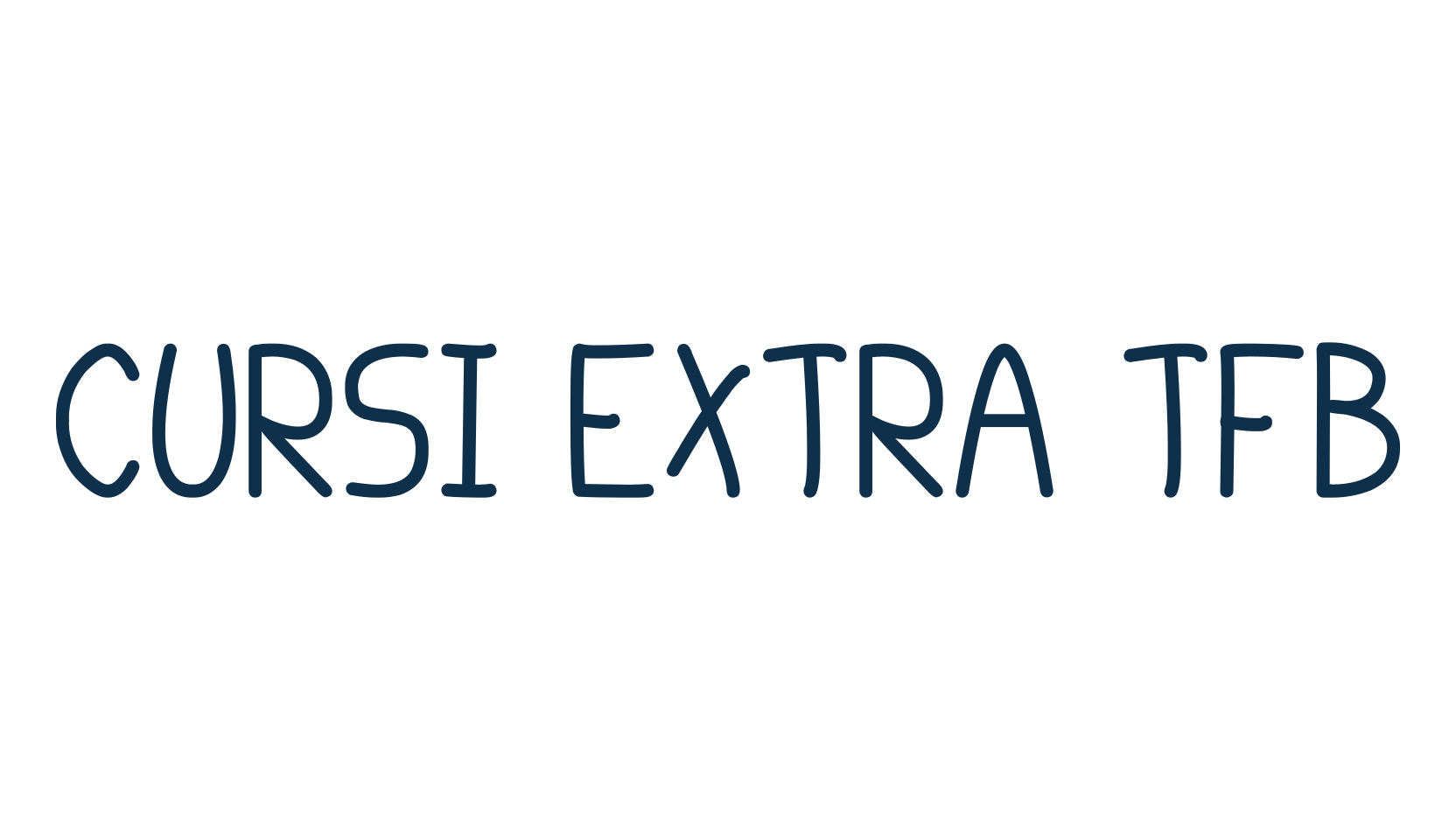 Cursi Extra TFB, script handwritten fancy decorative calligraphy font preview
