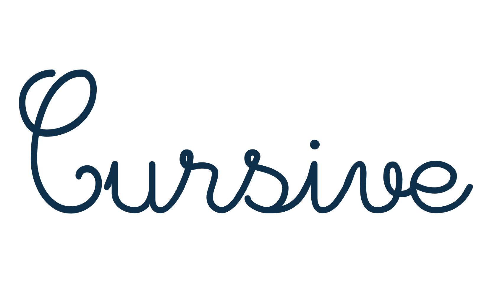 Cursive (cursive-2), school font preview