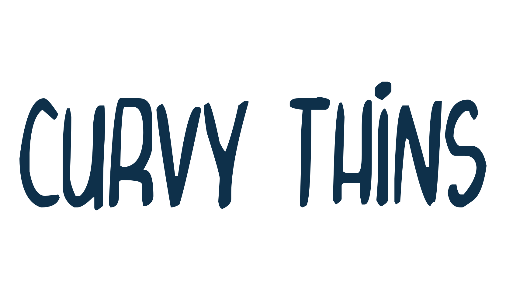 Curvy Thins, fancy cartoon decorative comic font preview
