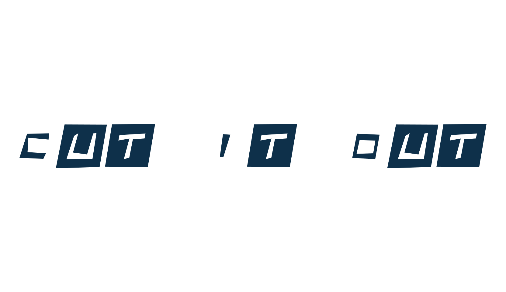 Cut It Out, decorative font preview
