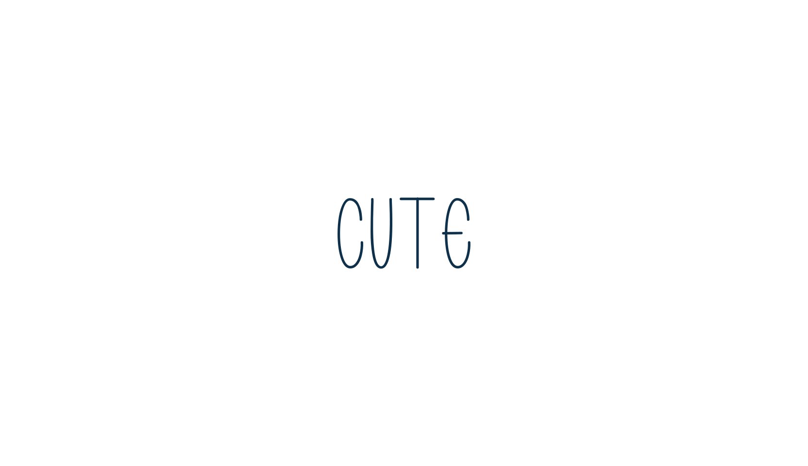 Cute (cute-3), fancy various decorative script calligraphy font preview