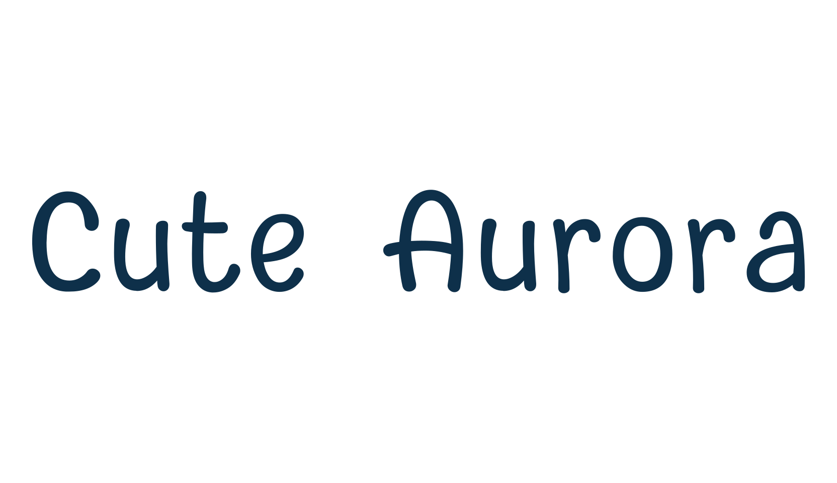 Cute Aurora, various font preview