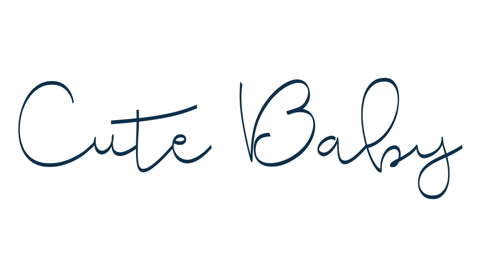 Cute Baby, script handwritten fancy decorative calligraphy font preview
