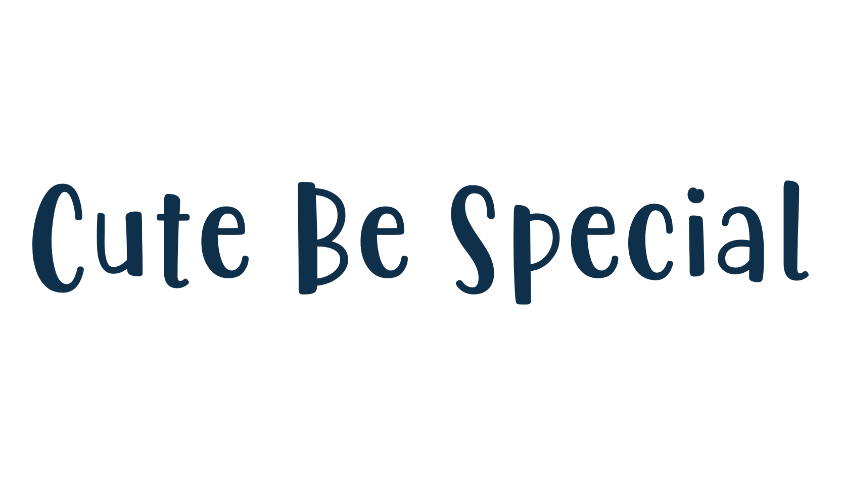 Cute Be Special, fancy various decorative font preview