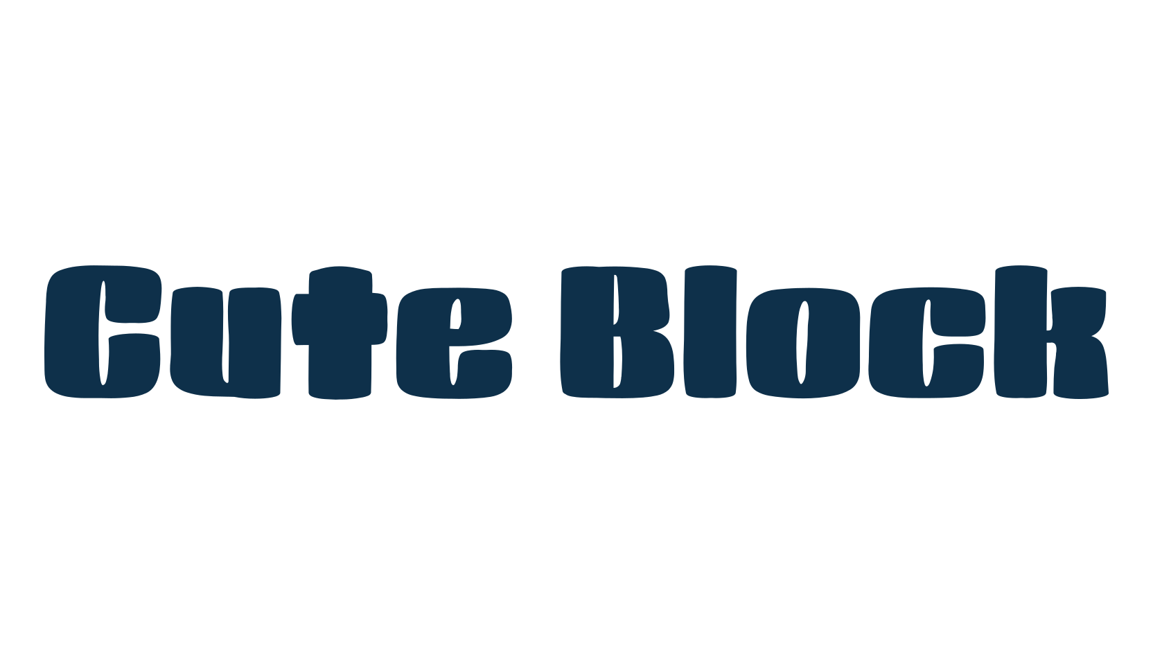 Cute Block, cartoon font preview