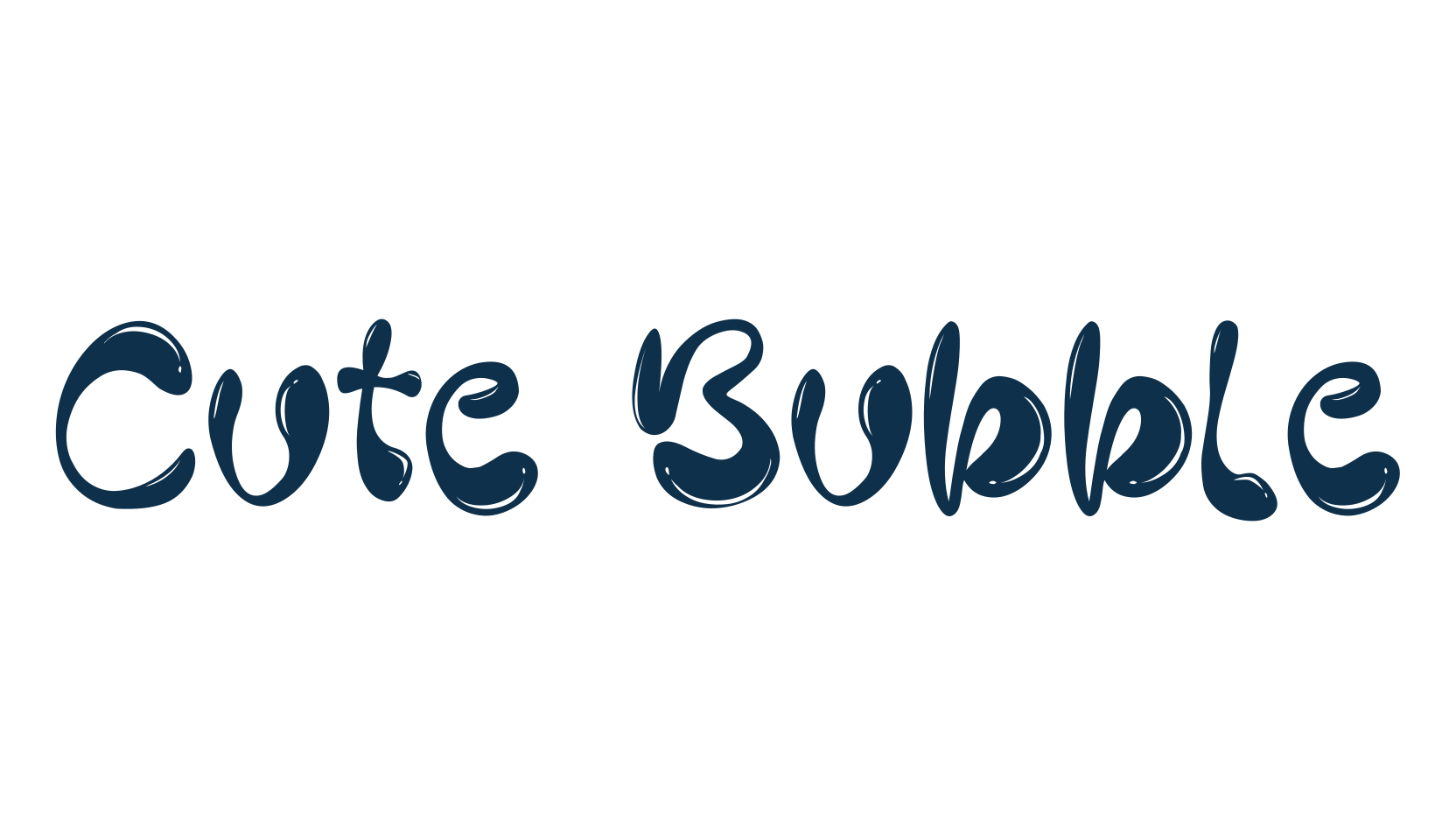 Cute Bubble, fancy cartoon decorative font preview