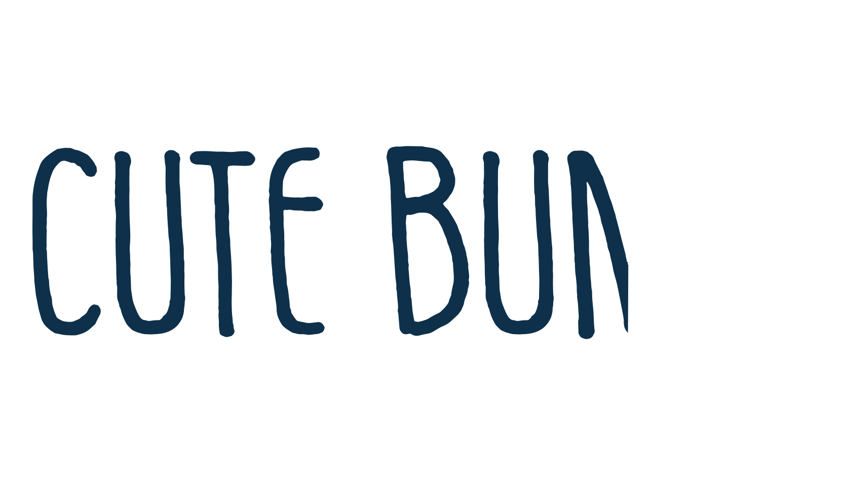 Cute Bunny, script handwritten fancy decorative calligraphy font preview