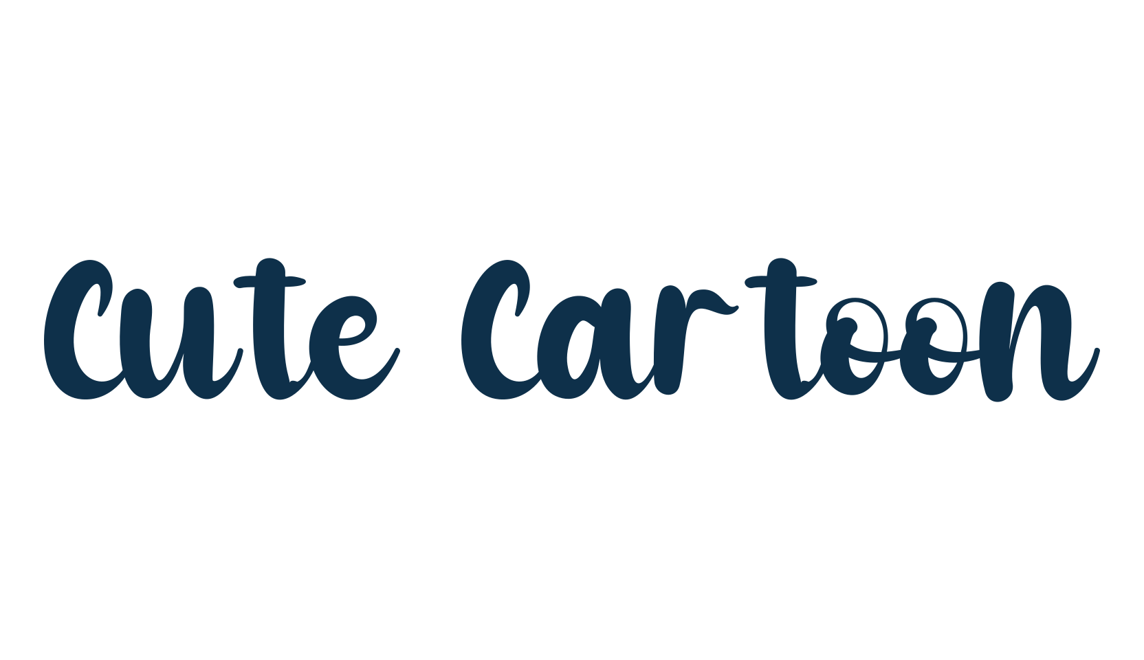 Cute Cartoon (cute-cartoon-2), various font preview