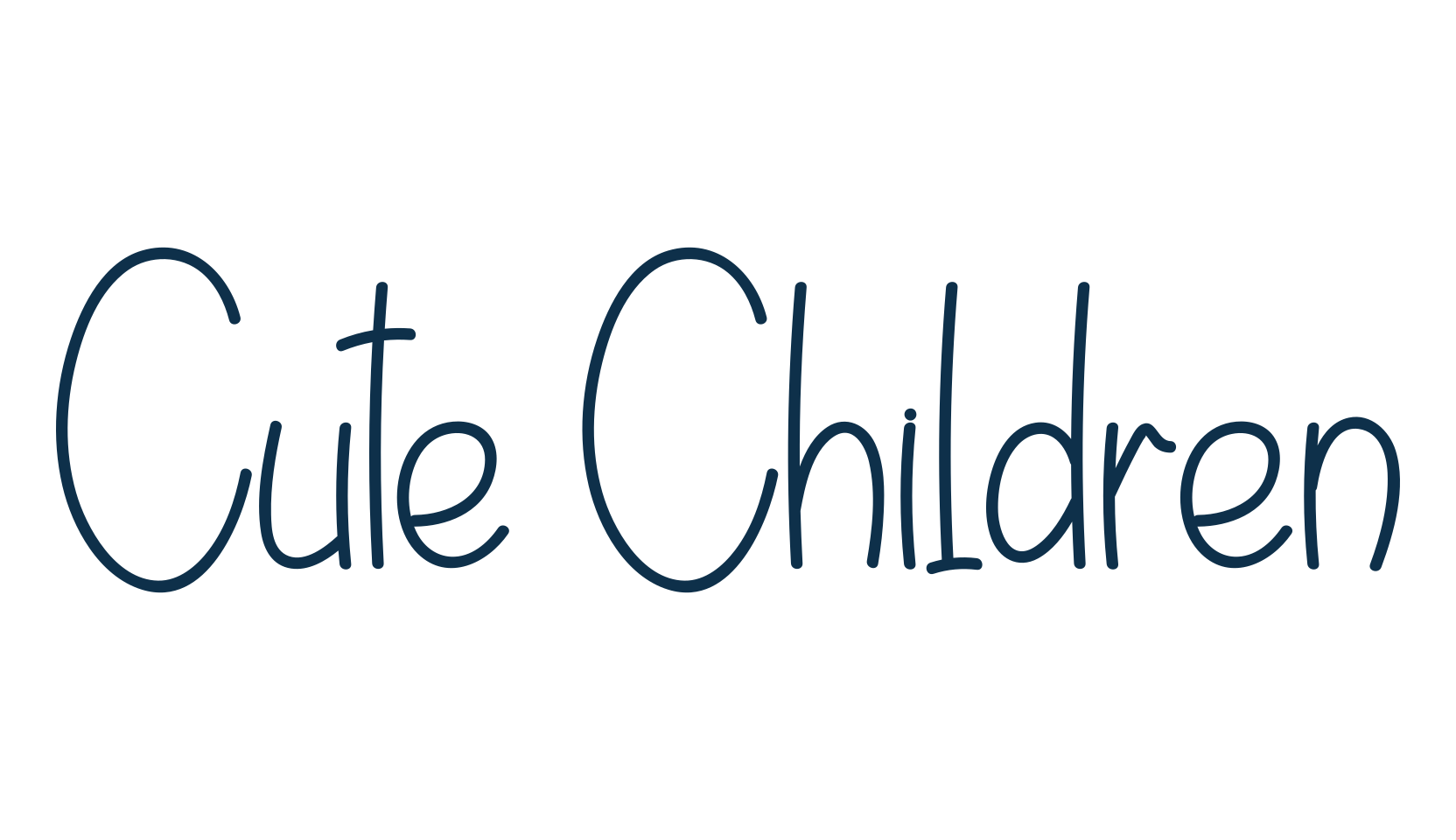 Cute Children, handwriting font preview