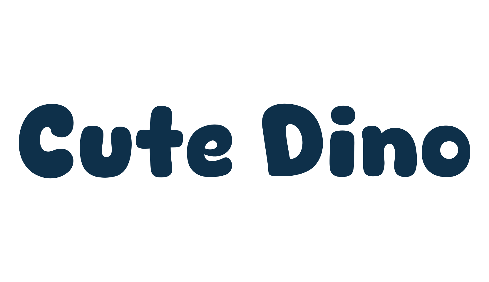 Cute Dino, cartoon font preview