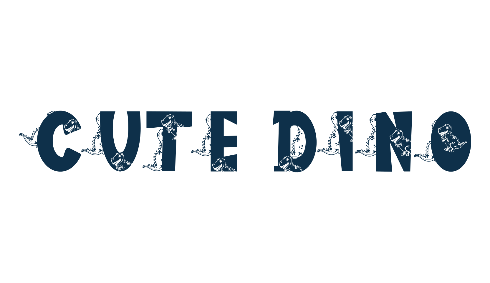 Cute Dino (cute-dino), fancy decorative font preview