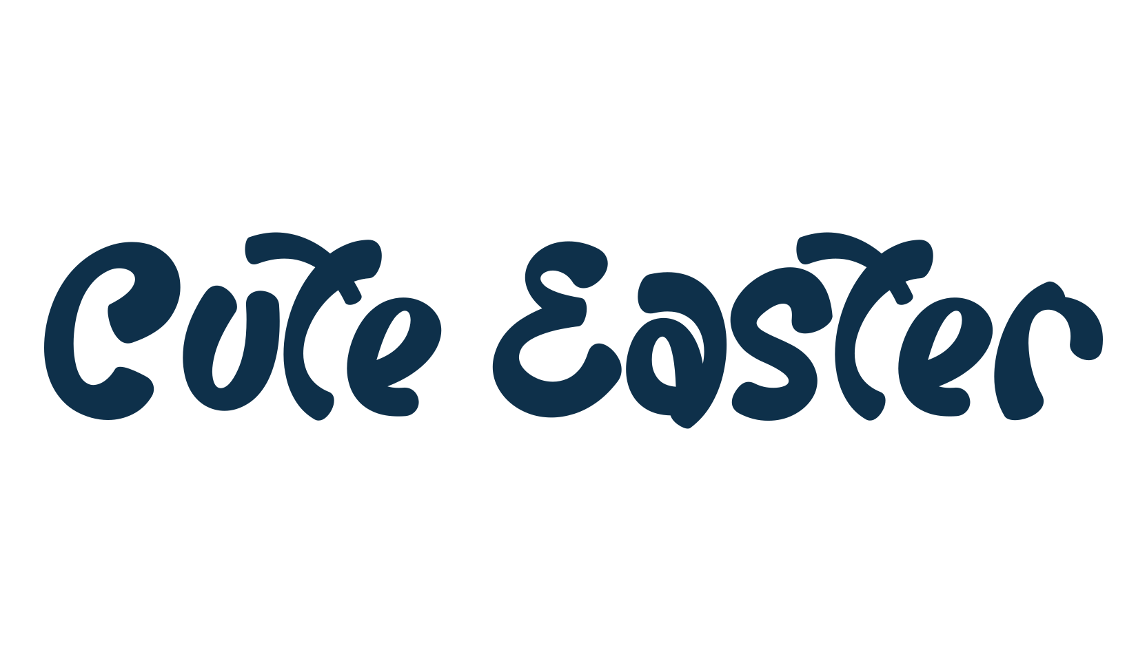 Cute Easter, cartoon font preview