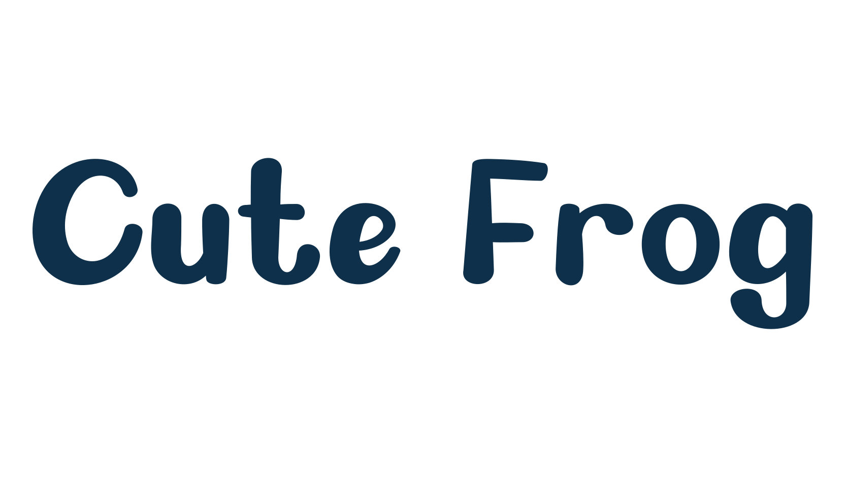 Cute Frog, cartoon font preview