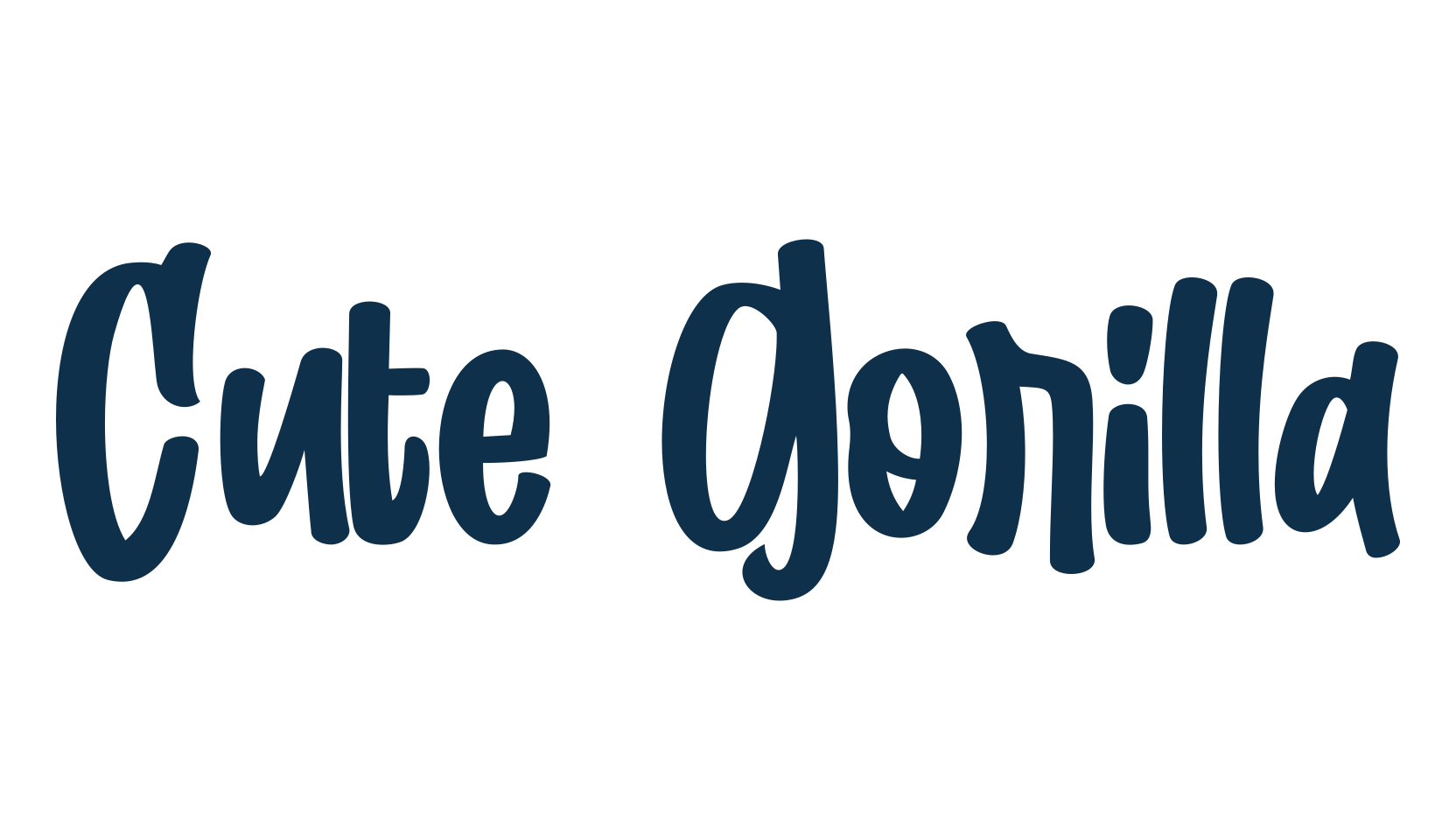 Cute Gorilla, fancy decorative font preview