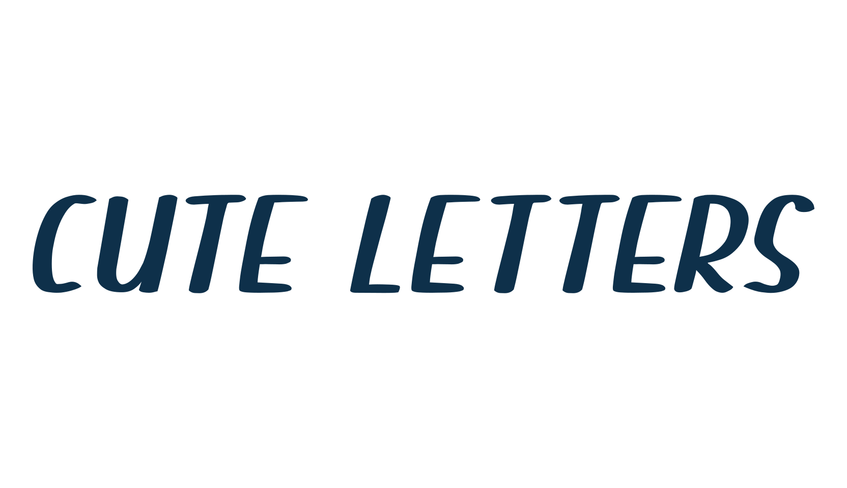 Cute Letters, cartoon font preview