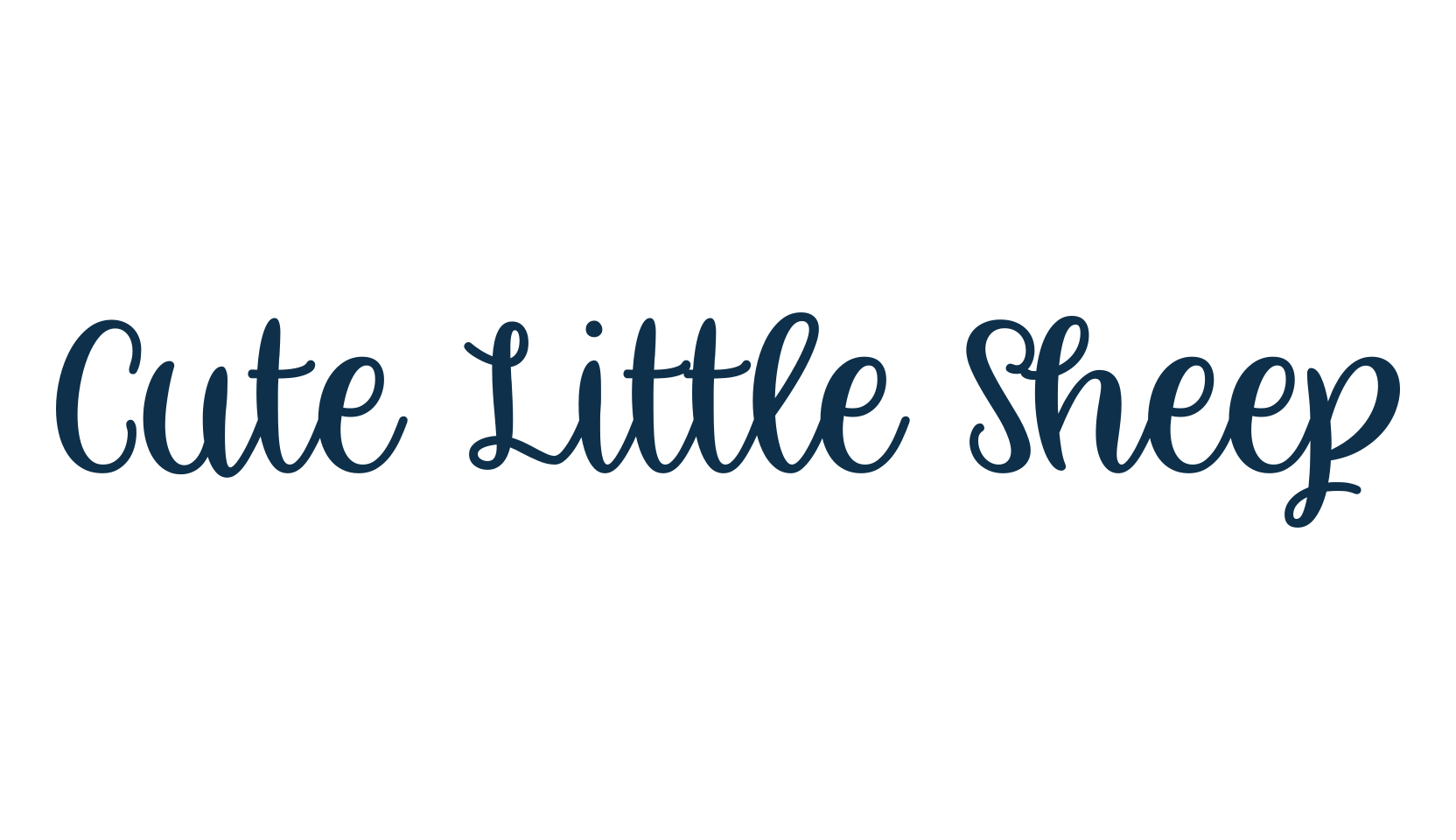 Cute Little Sheep, various font preview