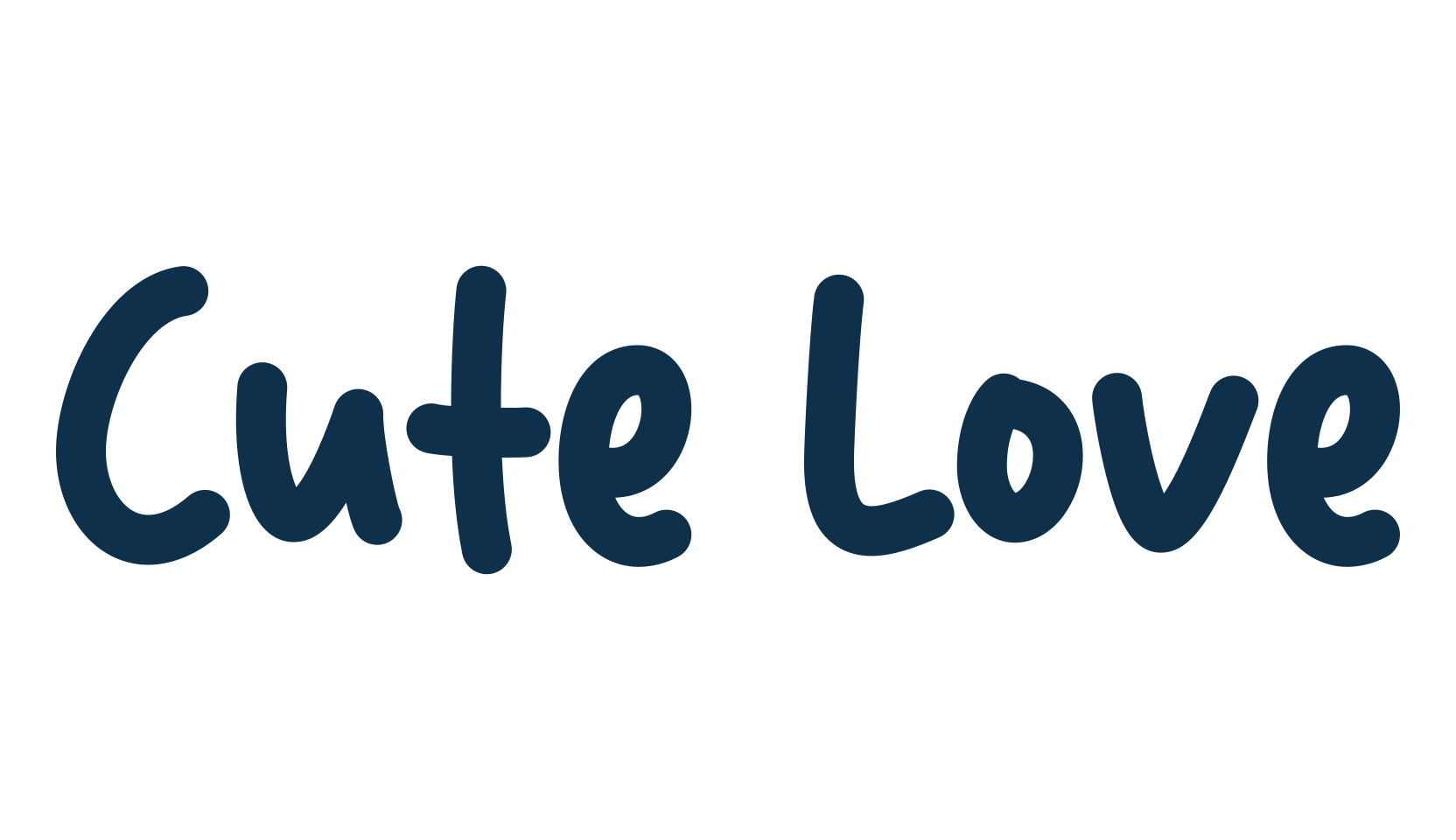 Cute Love (cute-love-2), handwriting font preview