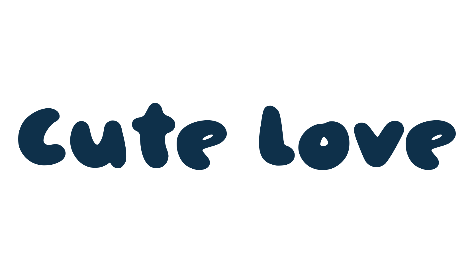 Cute Love, cartoon font preview