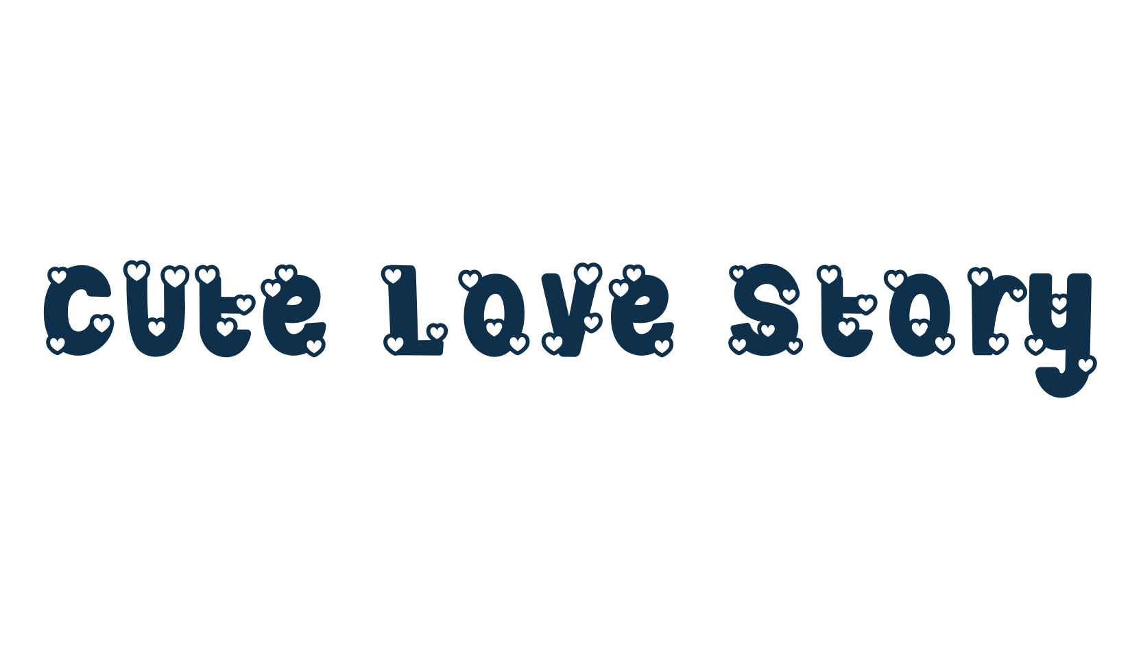 Cute Love Story, display market font preview