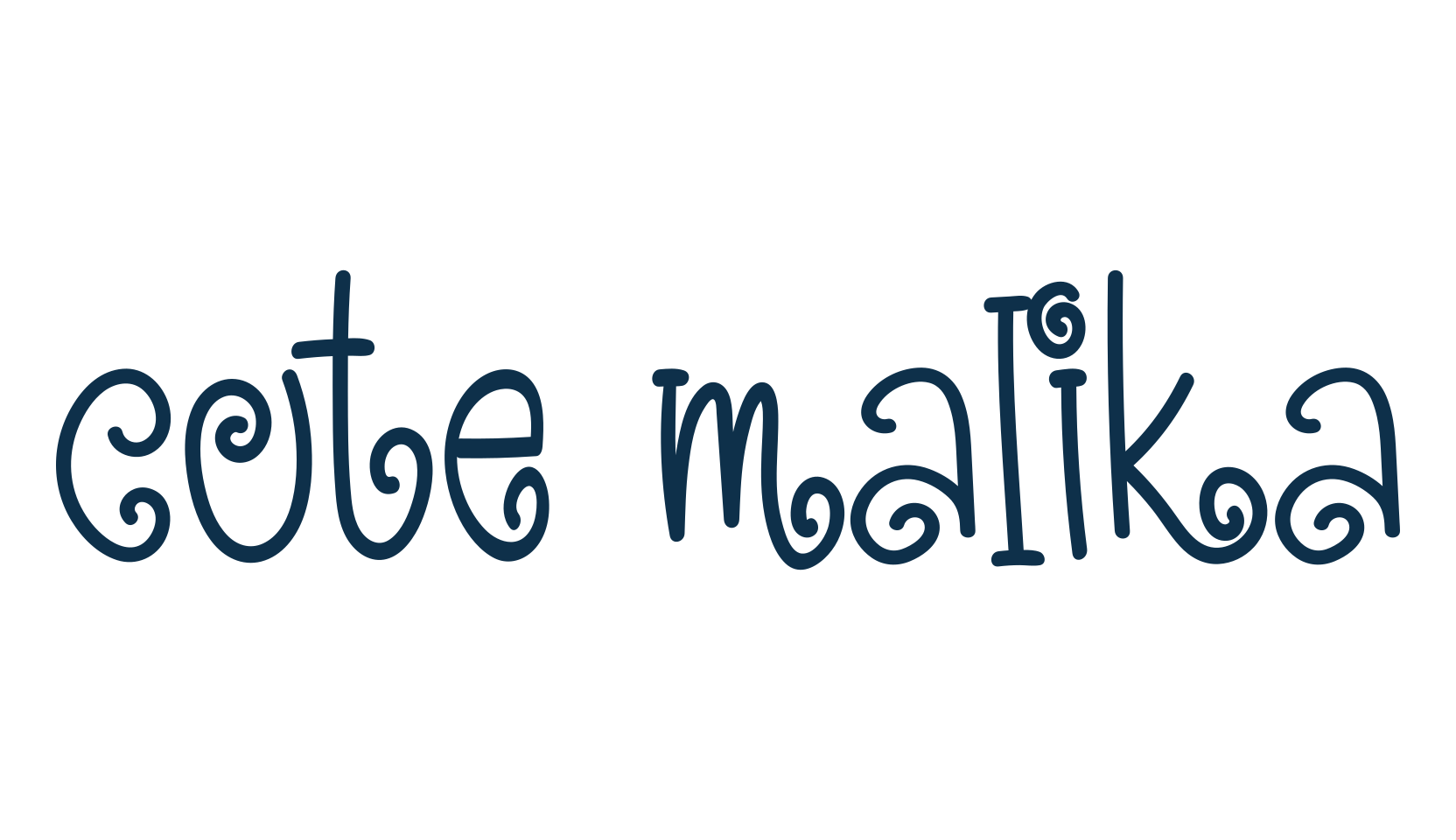 Cute Malika, curly font preview