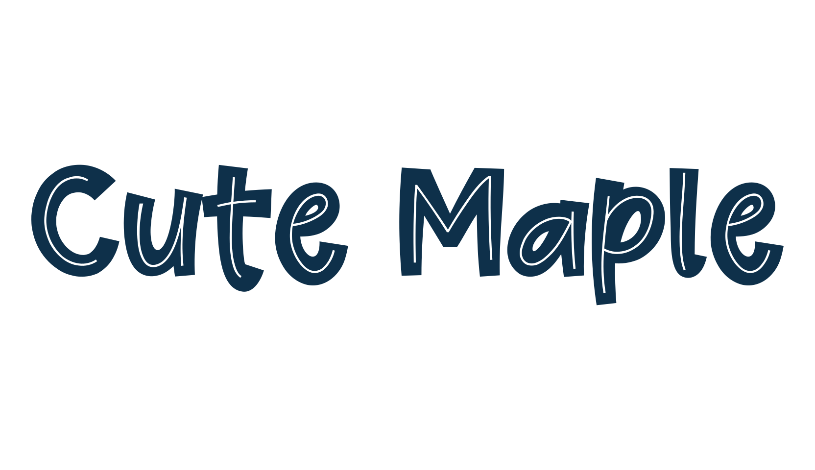 Cute Maple, cartoon font preview
