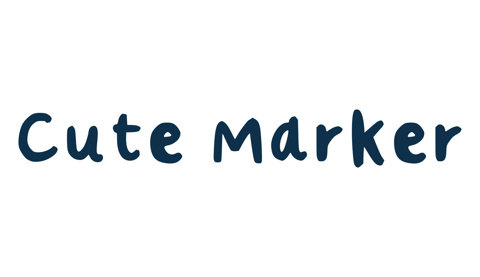 Cute Marker, script handwritten fancy decorative calligraphy font preview