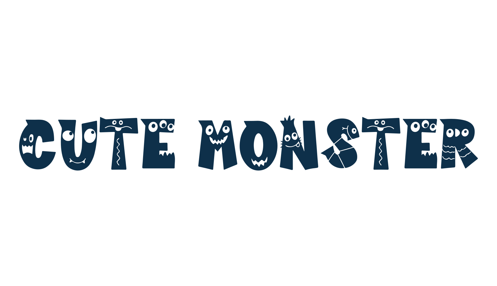 Cute Monster, display market font preview