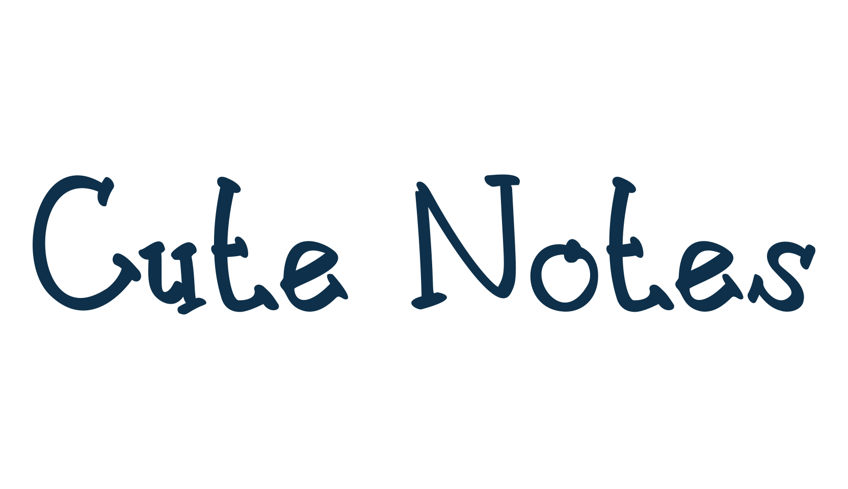Cute Notes (cute-notes-2), fancy various decorative script calligraphy font preview