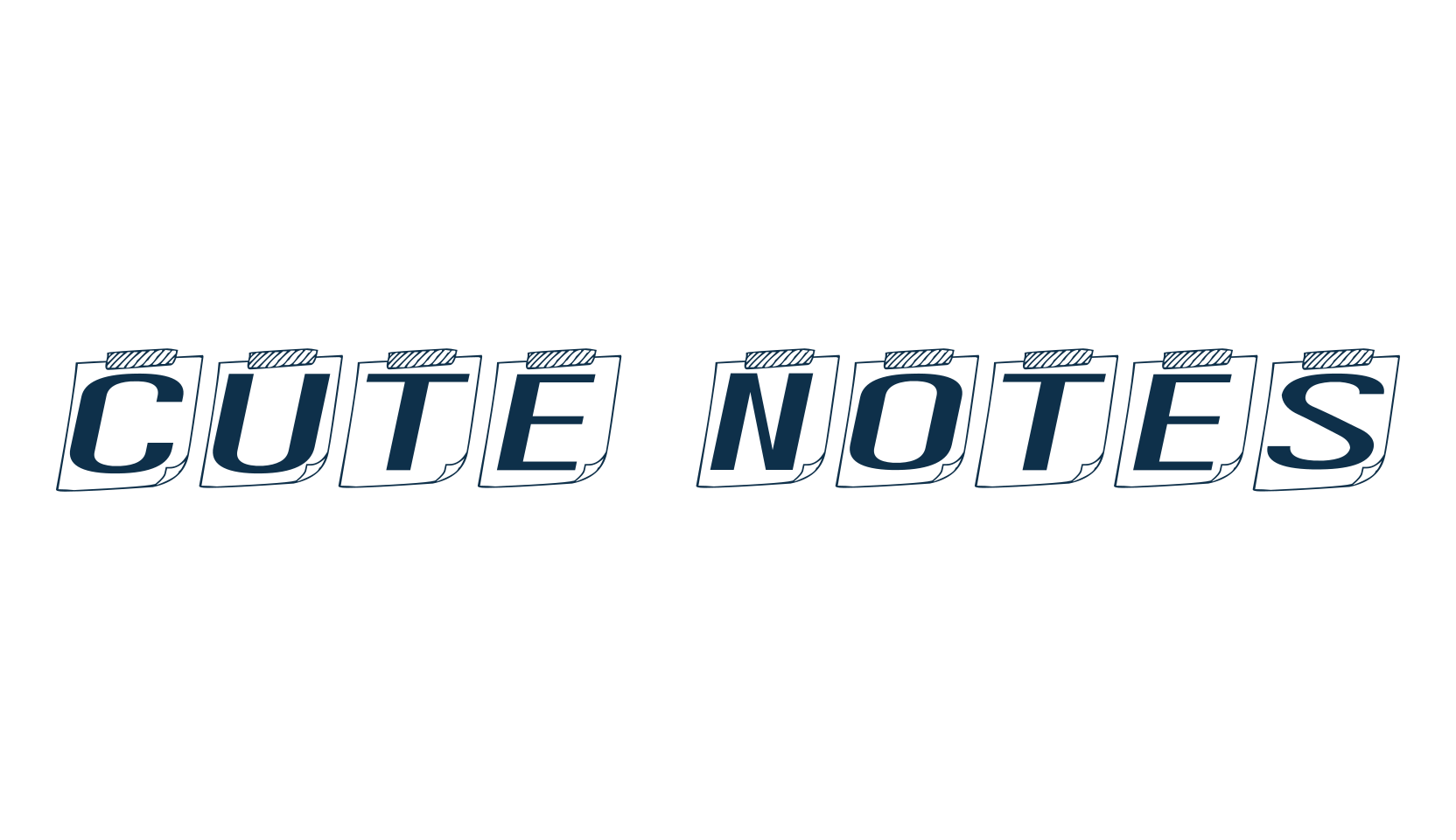 Cute Notes (cute-notes-3), decorative font preview