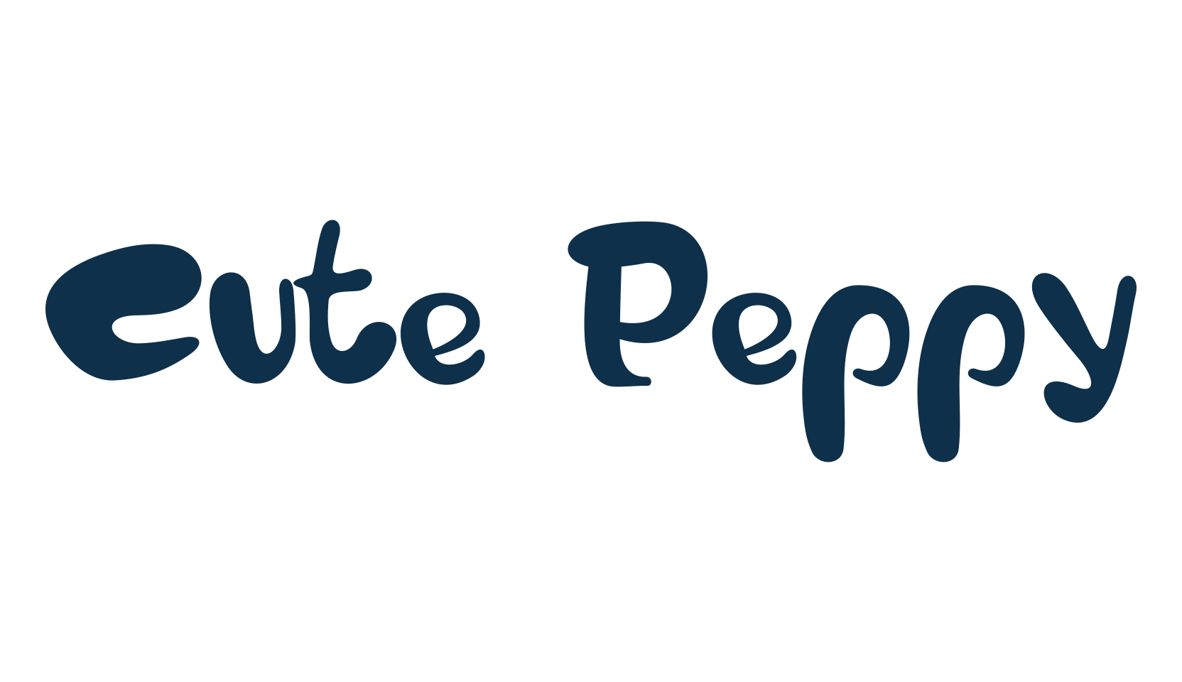 Cute Peppy, fancy cartoon decorative font preview