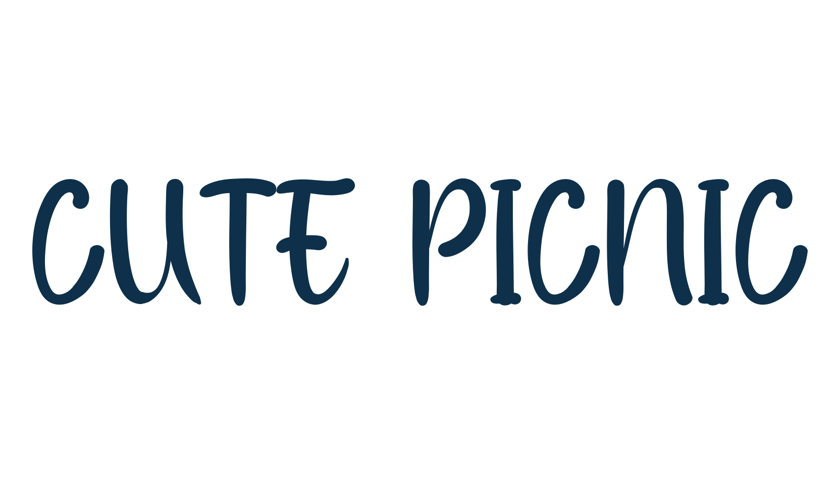 Cute Picnic, fancy decorative font preview