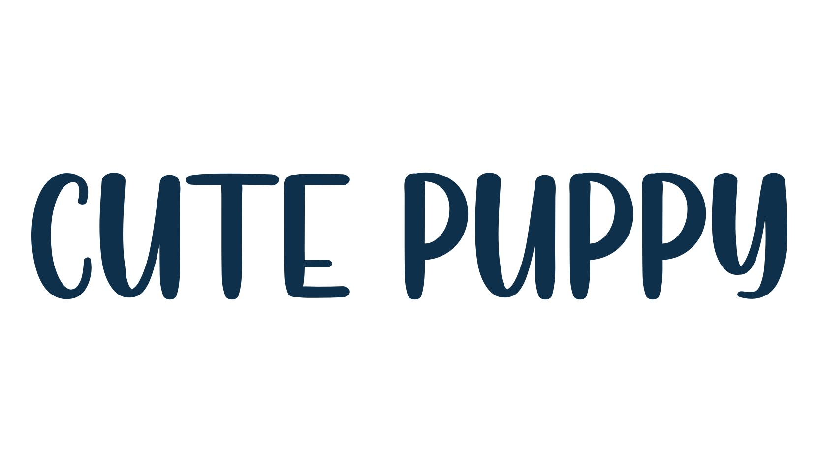 Cute Puppy, fancy various decorative script calligraphy font preview