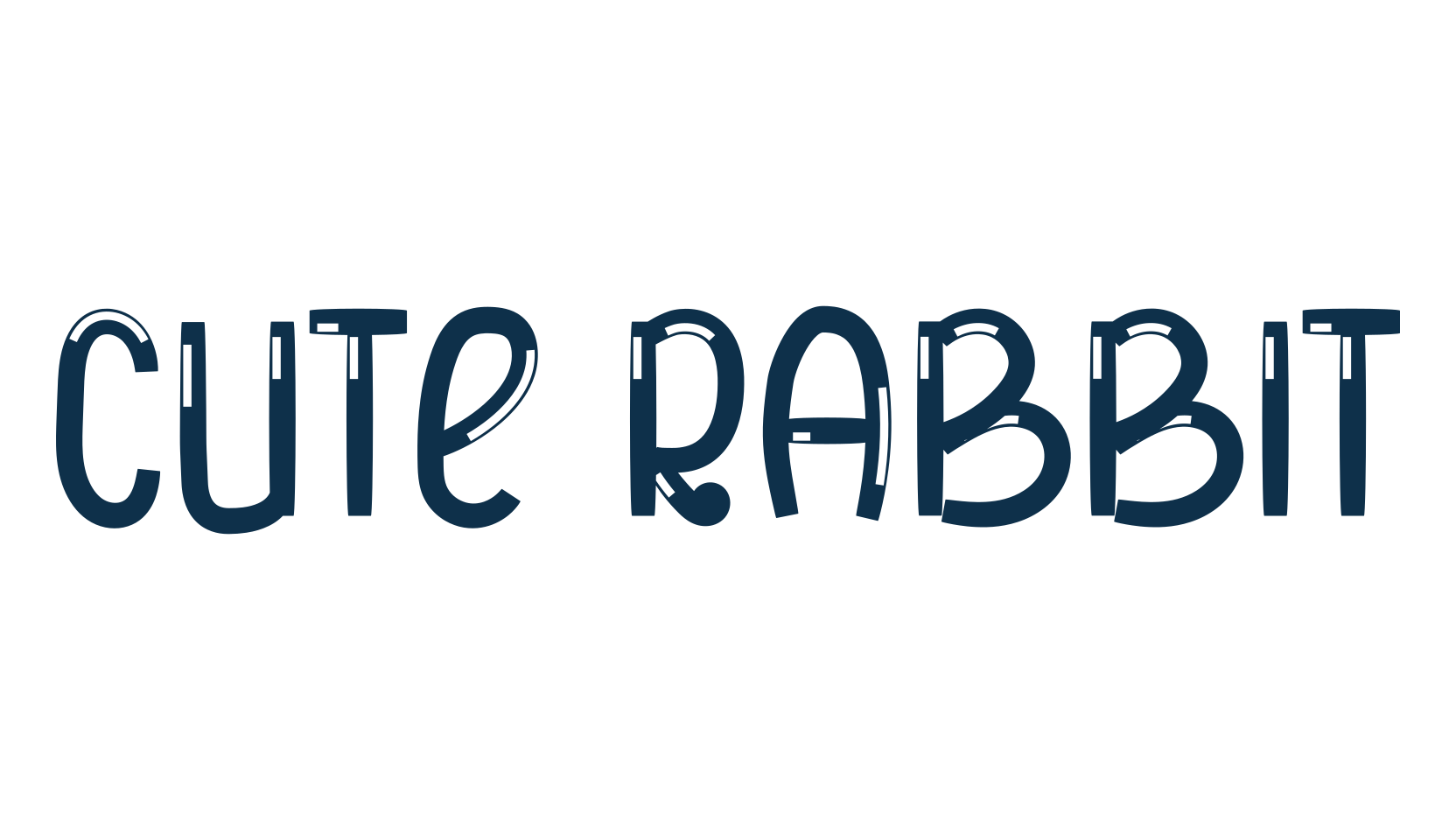 Cute Rabbit (cute-rabbit), fancy decorative font preview