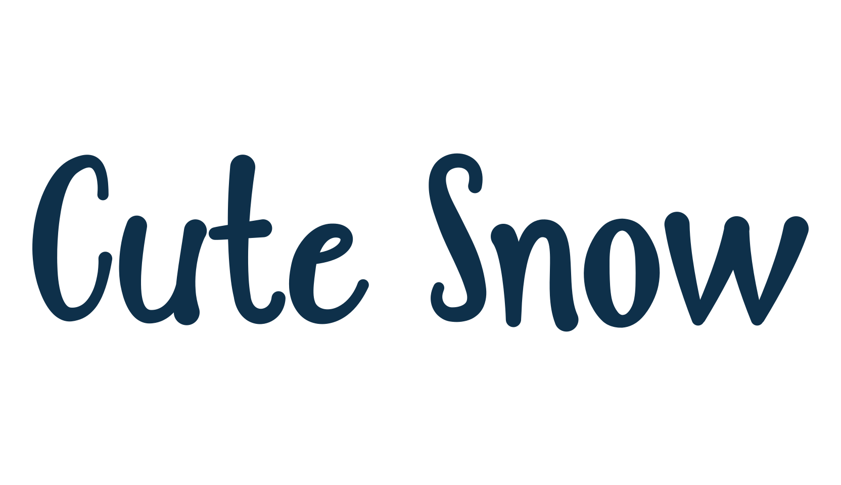 Cute Snow, fancy decorative font preview