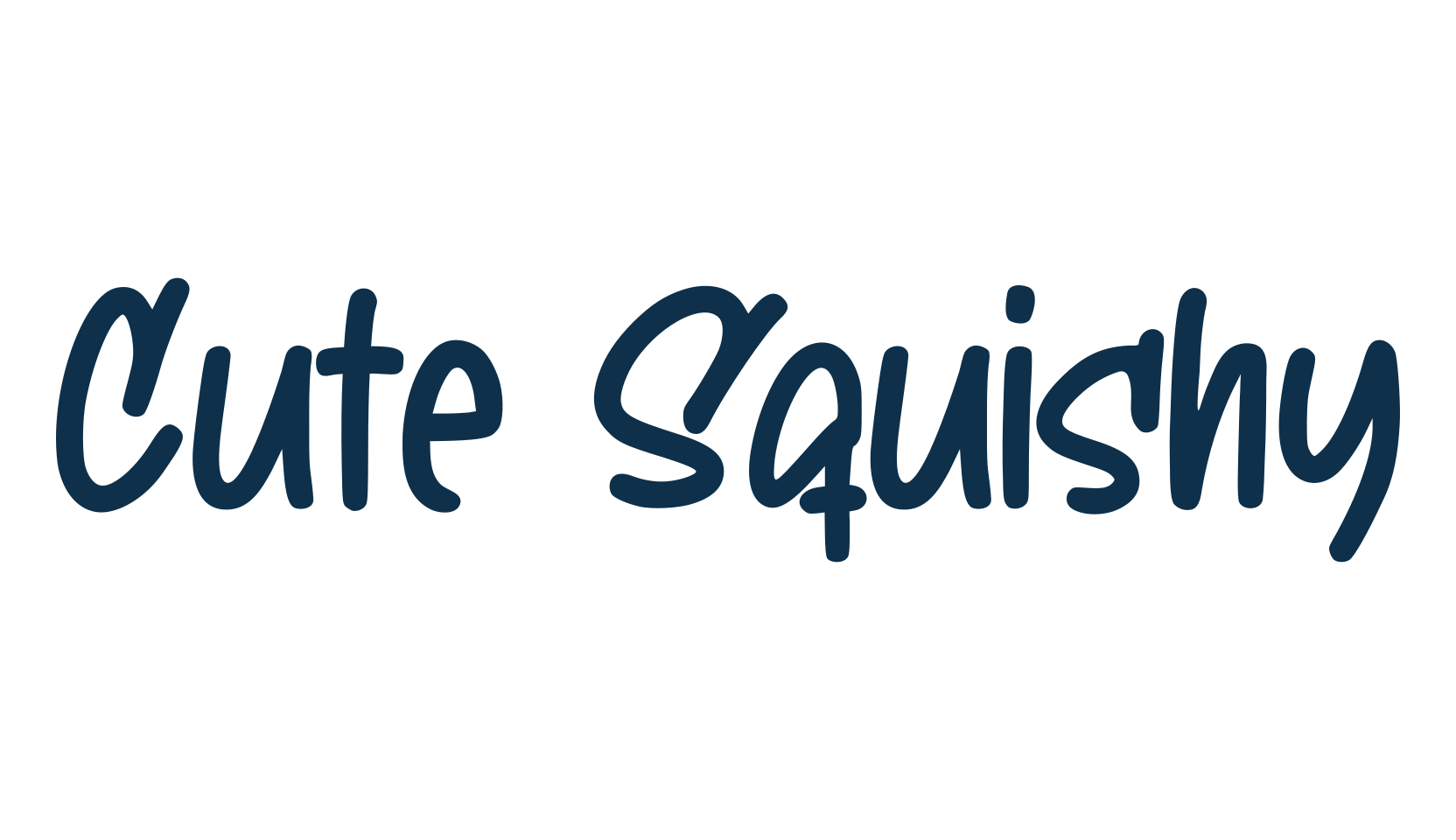 Cute Squishy, script handwritten fancy decorative calligraphy font preview