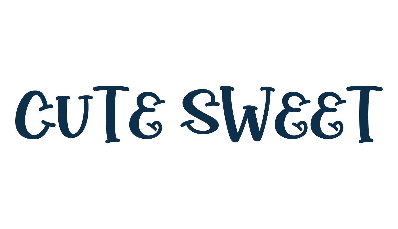 Cute Sweet, curly font preview