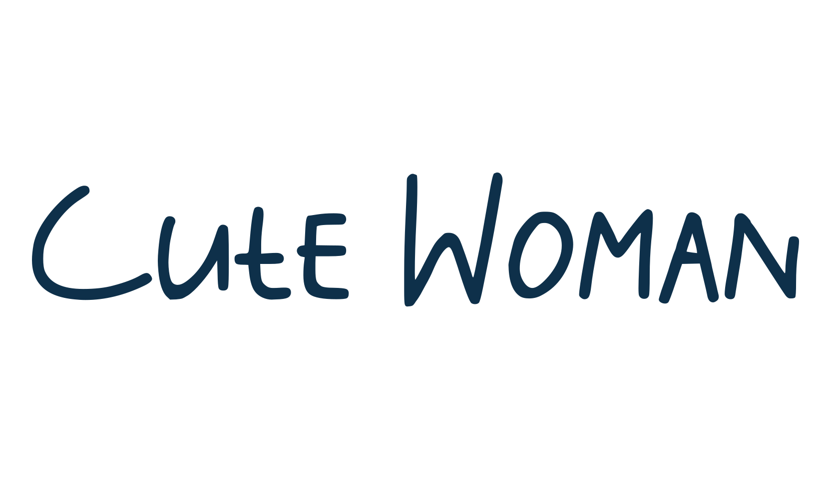 Cute Woman, script handwritten fancy decorative calligraphy font preview
