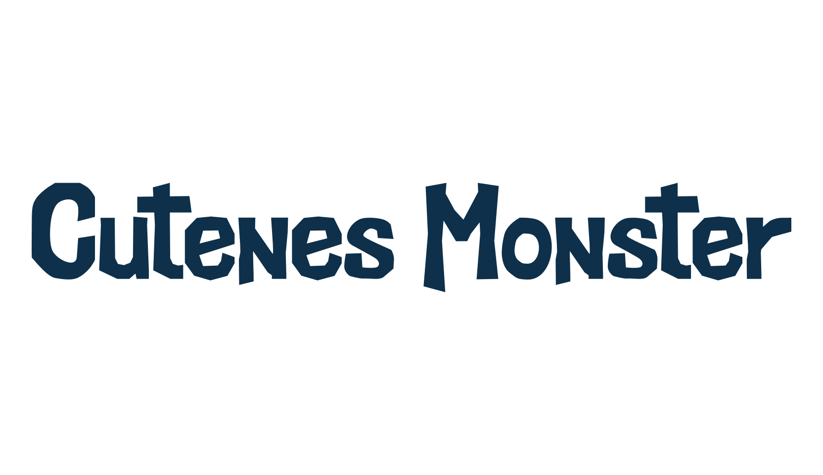 Cutenes Monster, fancy cartoon decorative font preview